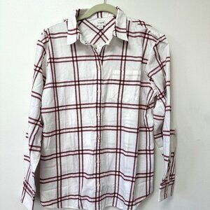 JCREW windowpane button down shirt